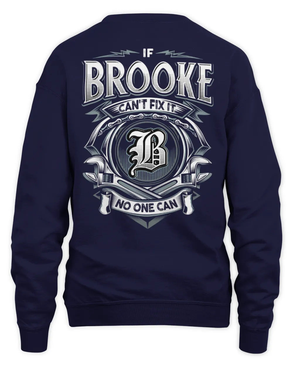 BROOKE AP81-K4-626 - Personalized Ahmed Quote Apparel “If Ahmed Can't Fix It, No One Can” - Unisex Sweatshirt - Navy