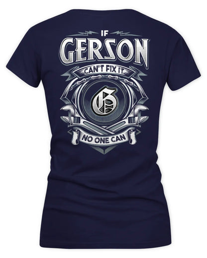 GERSON AP81-K4-626 - Personalized Ahmed Quote Apparel “If Ahmed Can't Fix It, No One Can” - Women's V-Neck T-Shirt - Navy
