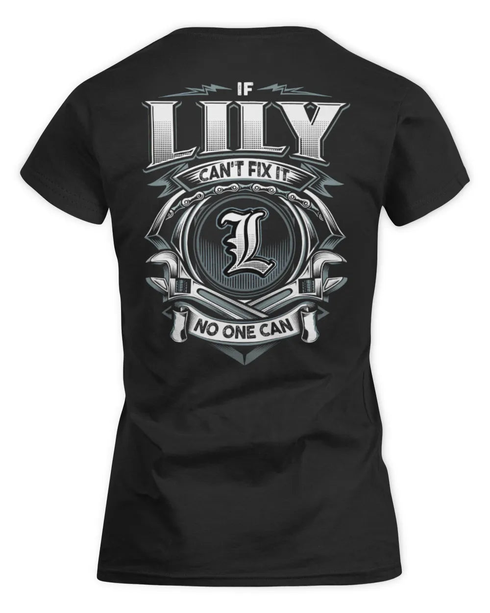 LILY AP81-K4-626 - Personalized Ahmed Quote Apparel “If Ahmed Can't Fix It, No One Can” - Women's Standard T-Shirt - Black