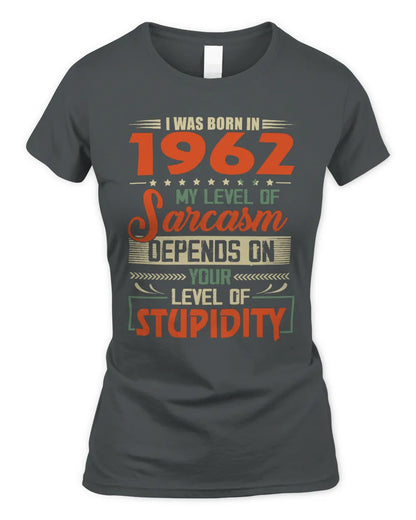 1962 HH89-K2 – Vintage Born to Be Sarcastic T-Shirt - Women's Standard T-Shirt - Charcoal