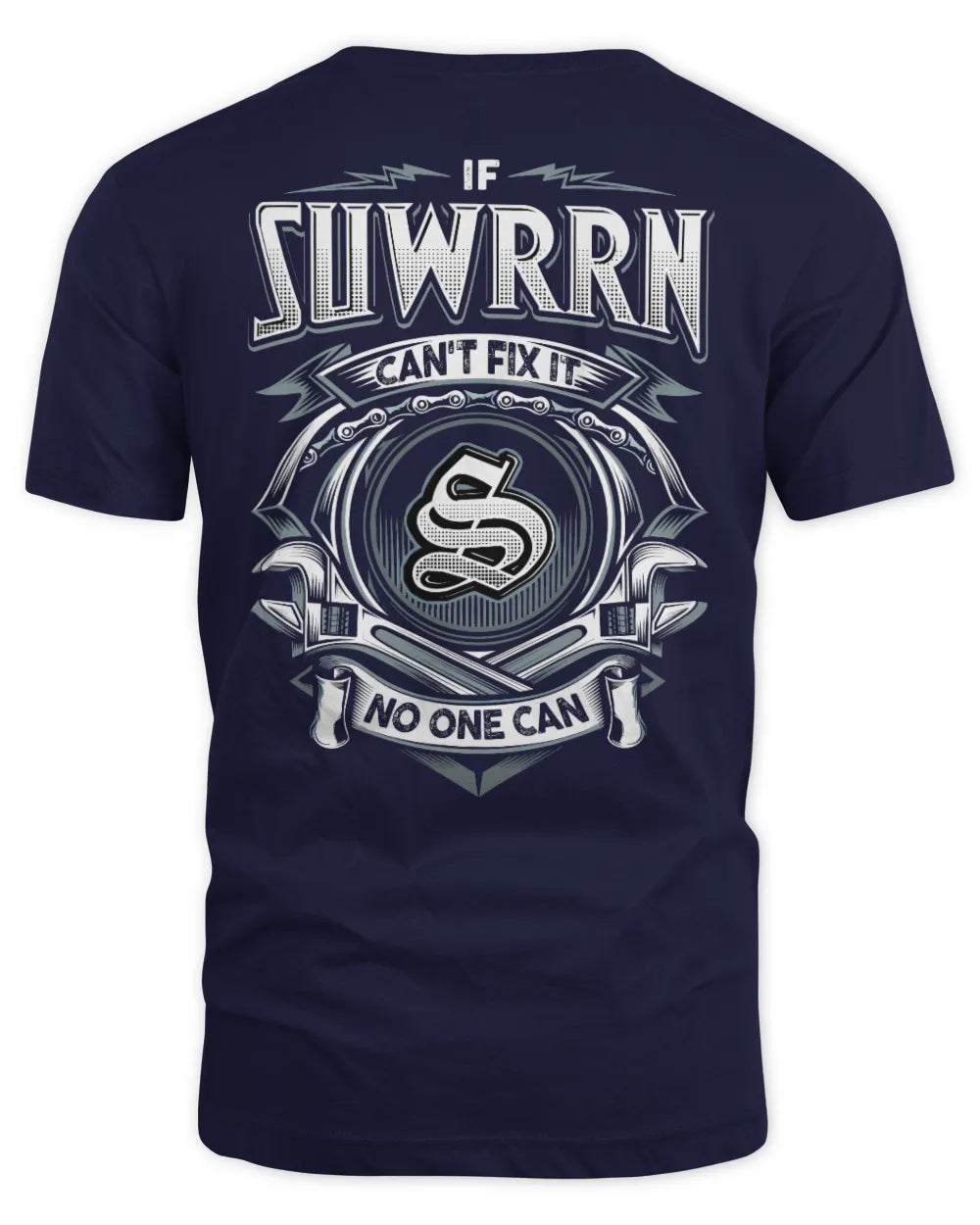 SUWRRN AP81-K4-626 - Personalized Ahmed Quote Apparel “If Ahmed Can't Fix It, No One Can” - Unisex Standard T-Shirt - Navy