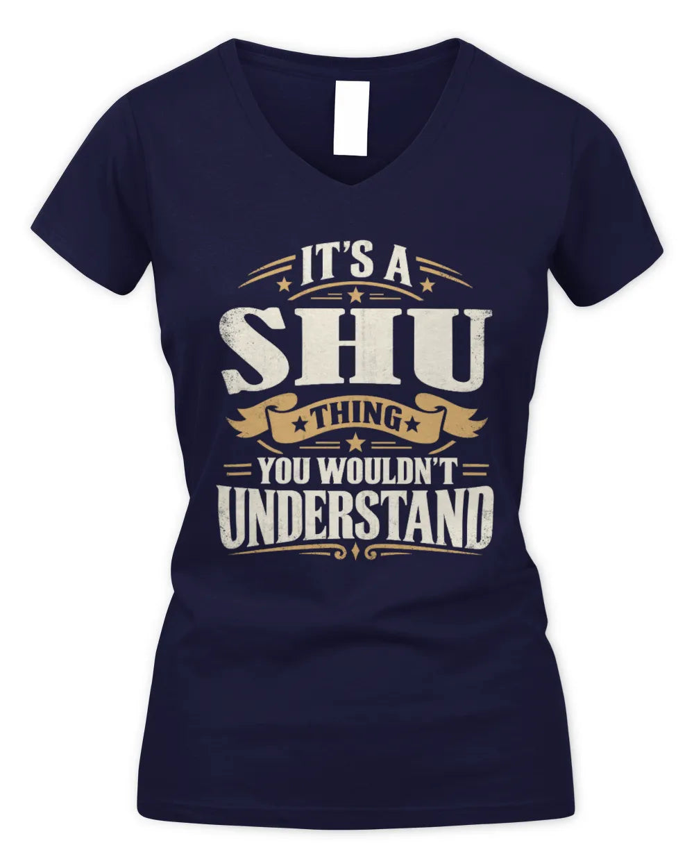 SHU P08 TH51 - Personalized “It’s a/an [NAME] Thing – You Wouldn’t Understand” Shirt - Women's V-Neck T-Shirt - Navy