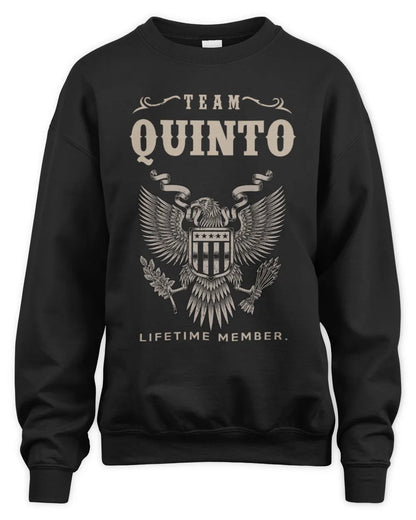 QUINTO TP06-K82 – Personalized Classic Style Apparel “Team NAME Lifetime Member” - Unisex Sweatshirt - Black