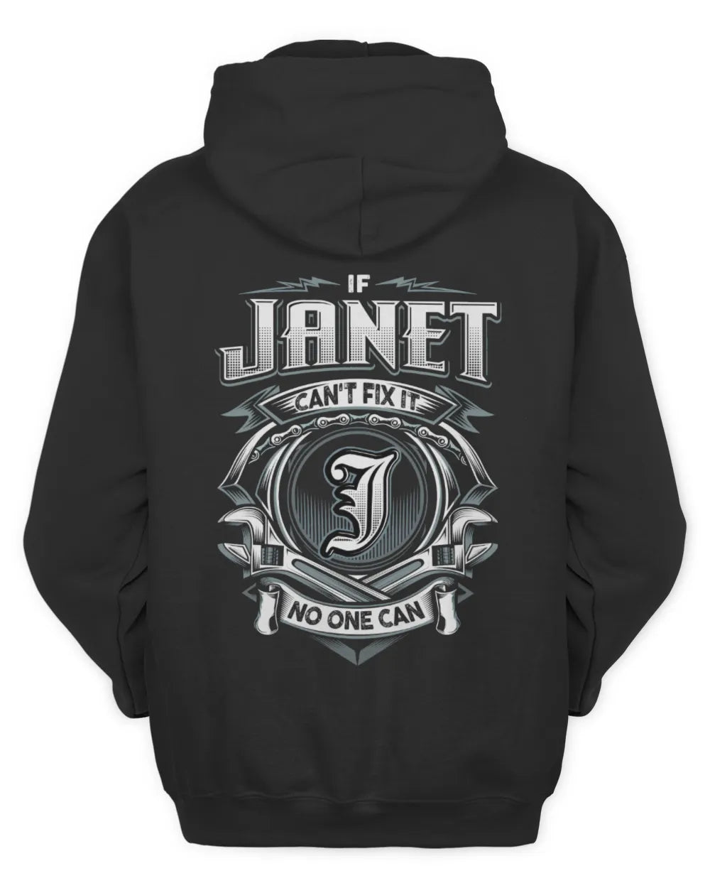 JANET AP81-K4-626 - Personalized Ahmed Quote Apparel “If Ahmed Can't Fix It, No One Can” - Unisex Hoodie - Black