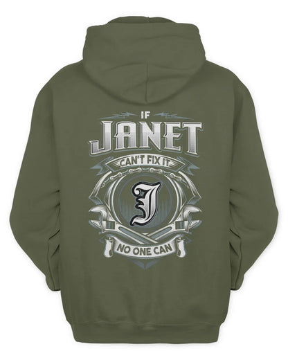JANET AP81-K4-626 - Personalized Ahmed Quote Apparel “If Ahmed Can't Fix It, No One Can” - Unisex Hoodie - Military Green