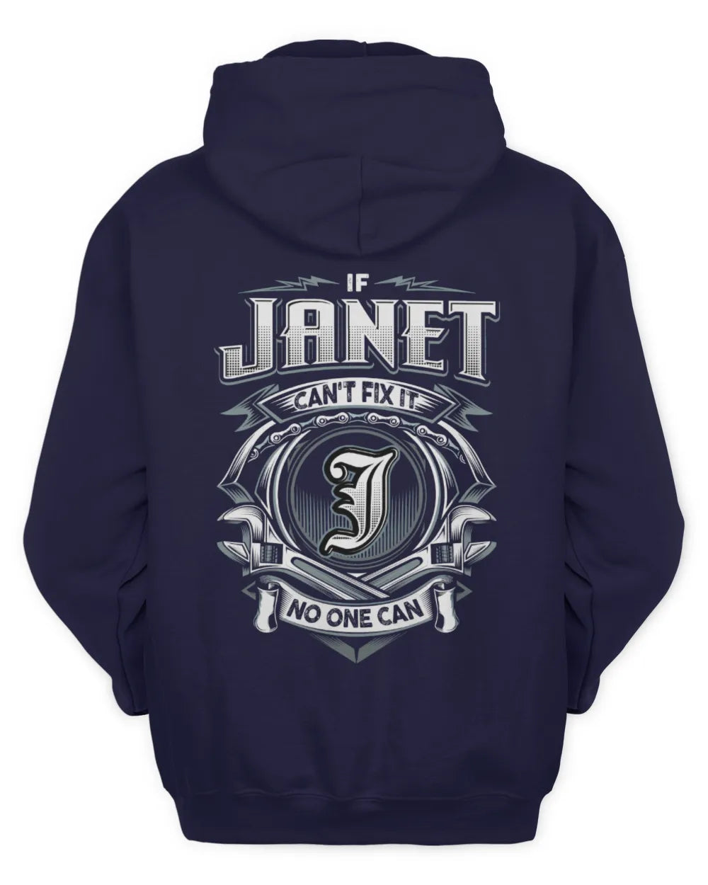JANET AP81-K4-626 - Personalized Ahmed Quote Apparel “If Ahmed Can't Fix It, No One Can” - Unisex Hoodie - Navy