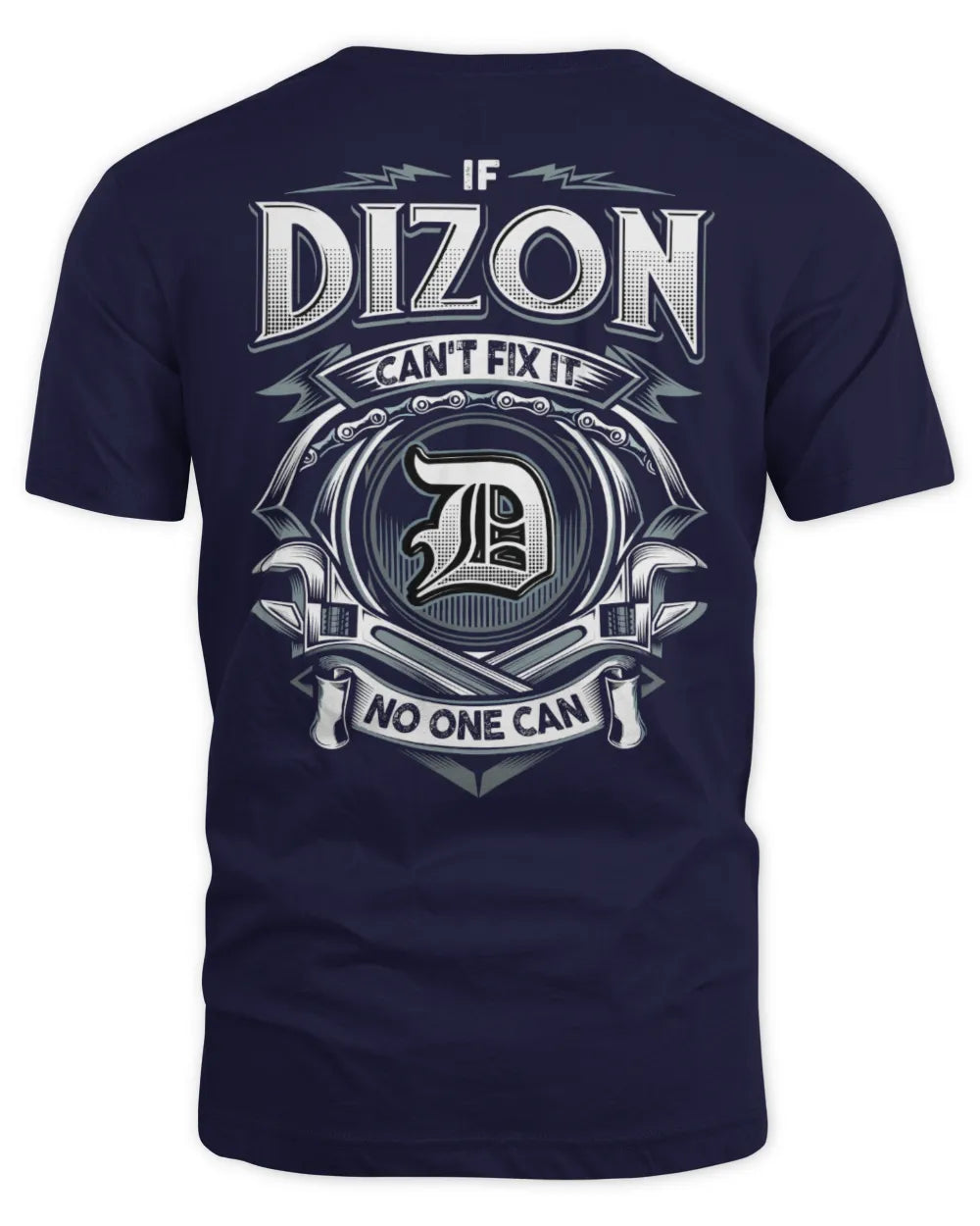 DIZON AP81-K4-626 - Personalized Ahmed Quote Apparel “If Ahmed Can't Fix It, No One Can” - Unisex Standard T-Shirt - Navy