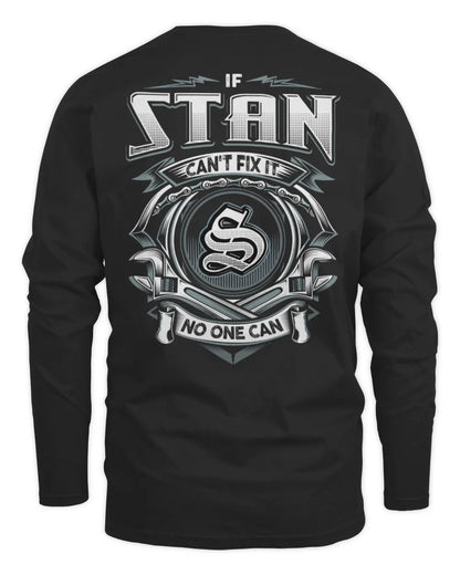 STAN AP81-K4-626 - Personalized Ahmed Quote Apparel “If Ahmed Can't Fix It, No One Can” - Men's Long Sleeved T-Shirt - Black