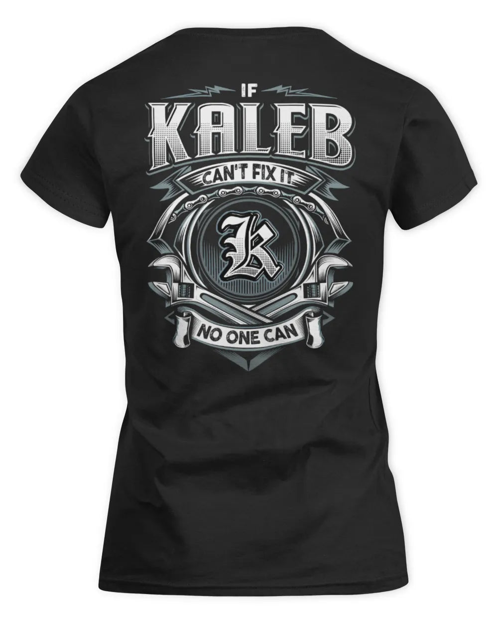KALEB AP81-K4-626 - Personalized Ahmed Quote Apparel “If Ahmed Can't Fix It, No One Can” - Women's Standard T-Shirt - Black