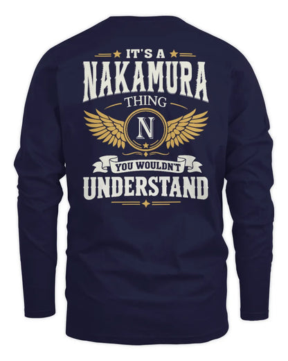 NAKAMURA KT06-M008 It’s a [NAME] Thing – You Wouldn’t Understand | Personalized Vintage T-Shirt - Men's Long Sleeved T-Shirt - Navy