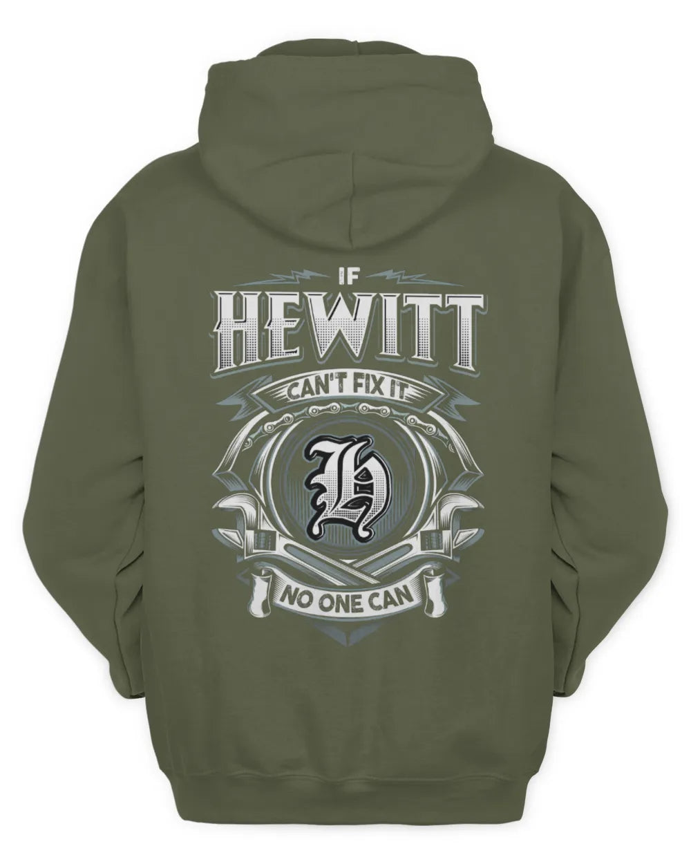 HEWITT AP81-K4-626 - Personalized Ahmed Quote Apparel “If Ahmed Can't Fix It, No One Can” - Unisex Hoodie - Military Green