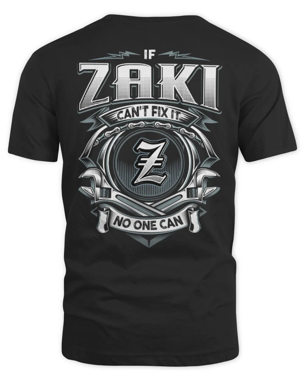 ZAKI AP81-K4-626 - Personalized Ahmed Quote Apparel “If Ahmed Can't Fix It, No One Can” - Unisex Standard T-Shirt - Black