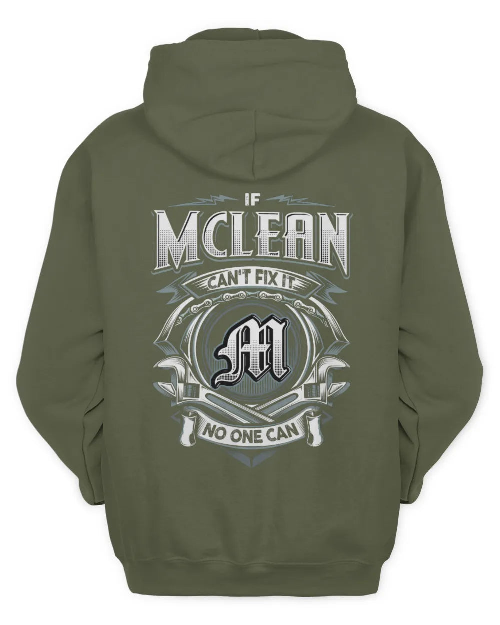 MCLEAN AP81-K4-626 - Personalized Ahmed Quote Apparel “If Ahmed Can't Fix It, No One Can” - Unisex Hoodie - Military Green