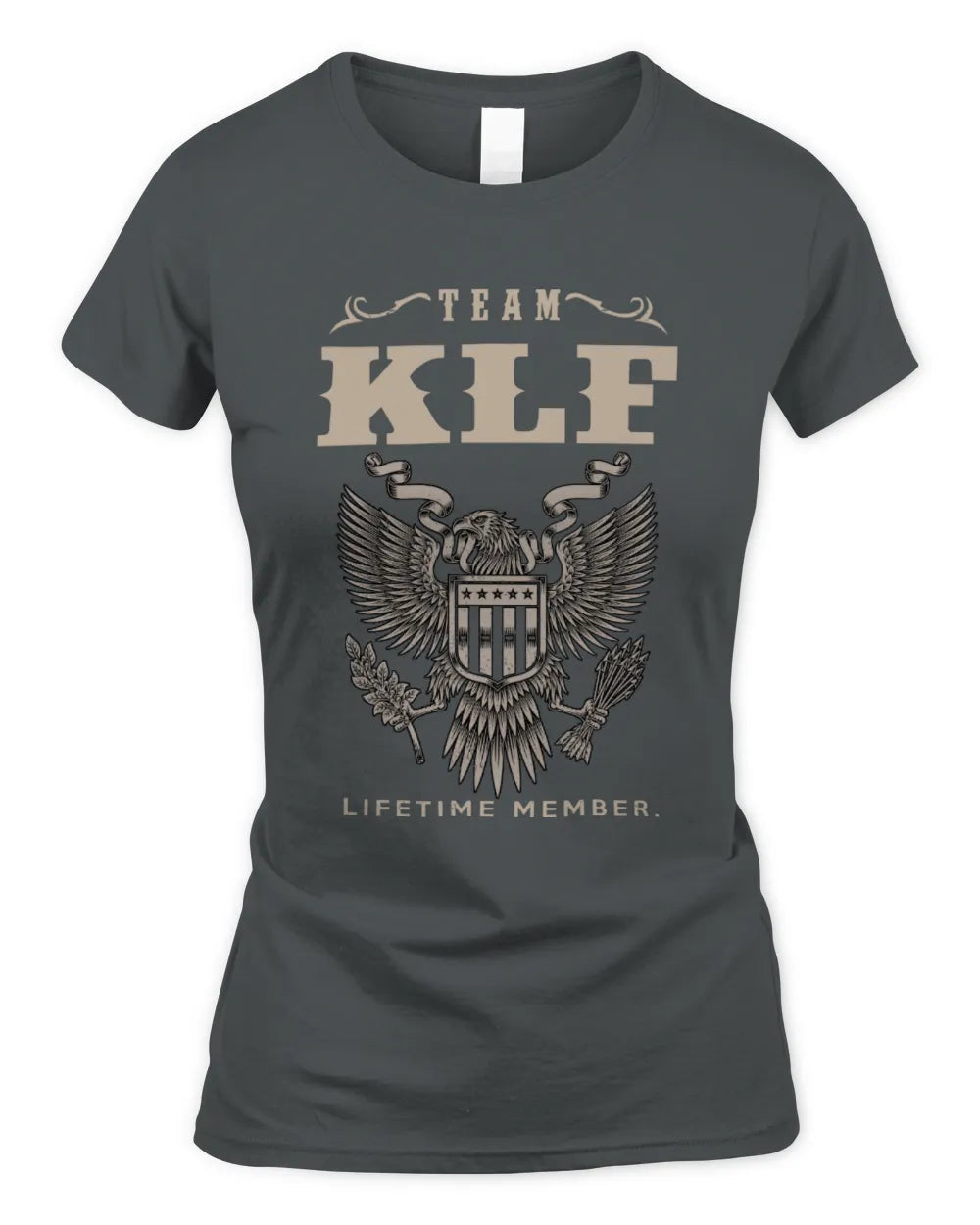 KLF TP06-K82 – Personalized Classic Style Apparel “Team NAME Lifetime Member” - Women's Standard T-Shirt - Charcoal