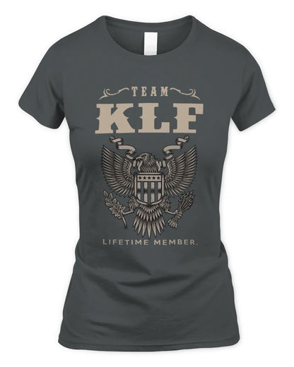 KLF TP06-K82 – Personalized Classic Style Apparel “Team NAME Lifetime Member” - Women's Standard T-Shirt - Charcoal