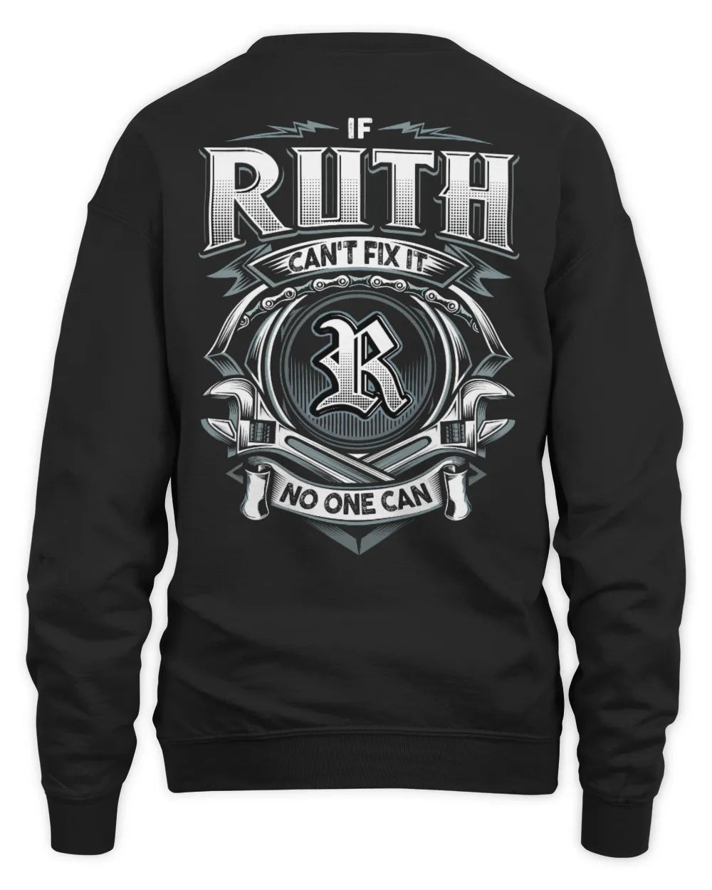 RUTH AP81-K4-626 - Personalized Ahmed Quote Apparel “If Ahmed Can't Fix It, No One Can” - Unisex Sweatshirt - Black