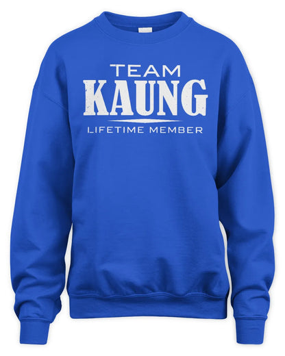 KAUNG BL62-K4-128 - Personalized “Team NAME Lifetime Member” - Unisex Sweatshirt - Royal
