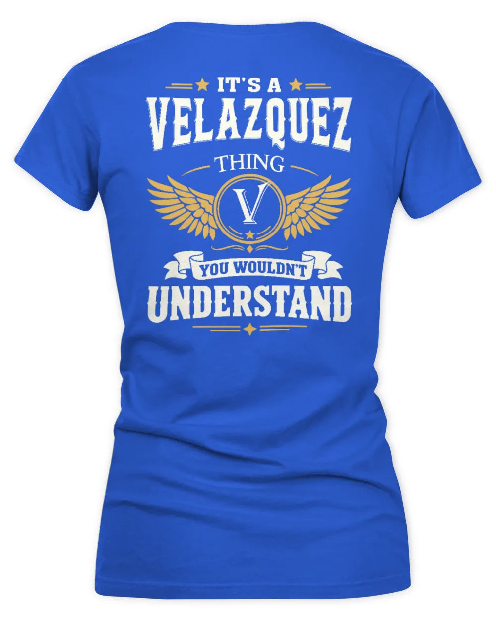 VELAZQUEZ KT06-M008 It’s a [NAME] Thing – You Wouldn’t Understand | Personalized Vintage T-Shirt - Women's V-Neck T-Shirt - Royal
