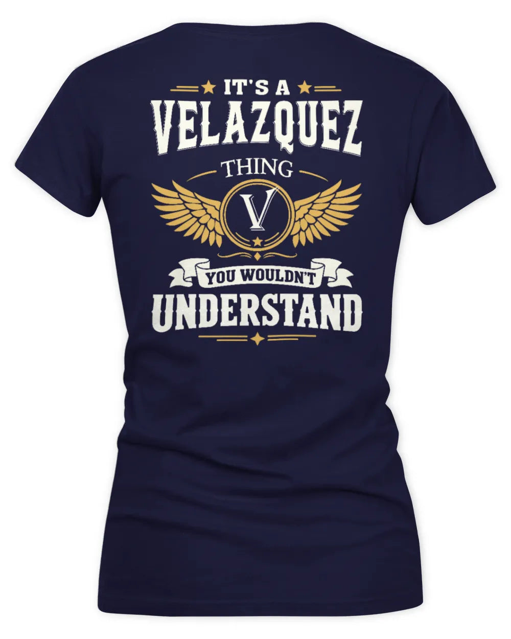 VELAZQUEZ KT06-M008 It’s a [NAME] Thing – You Wouldn’t Understand | Personalized Vintage T-Shirt - Women's V-Neck T-Shirt - Navy