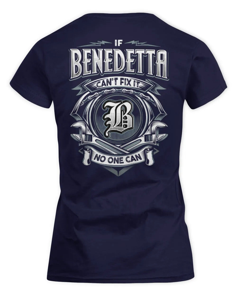 BENEDETTA AP81-K4-626 - Personalized Ahmed Quote Apparel “If Ahmed Can't Fix It, No One Can” - Women's Standard T-Shirt - Navy