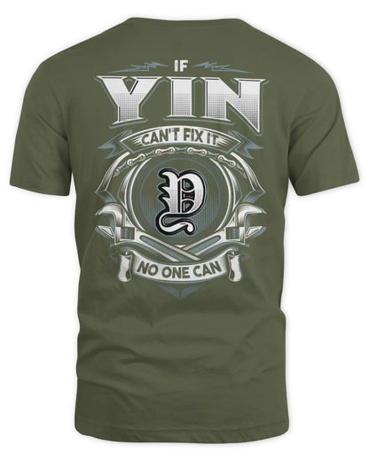 YIN AP81-K4-626 - Personalized Ahmed Quote Apparel “If Ahmed Can't Fix It, No One Can” - Unisex Standard T-Shirt - Military Green