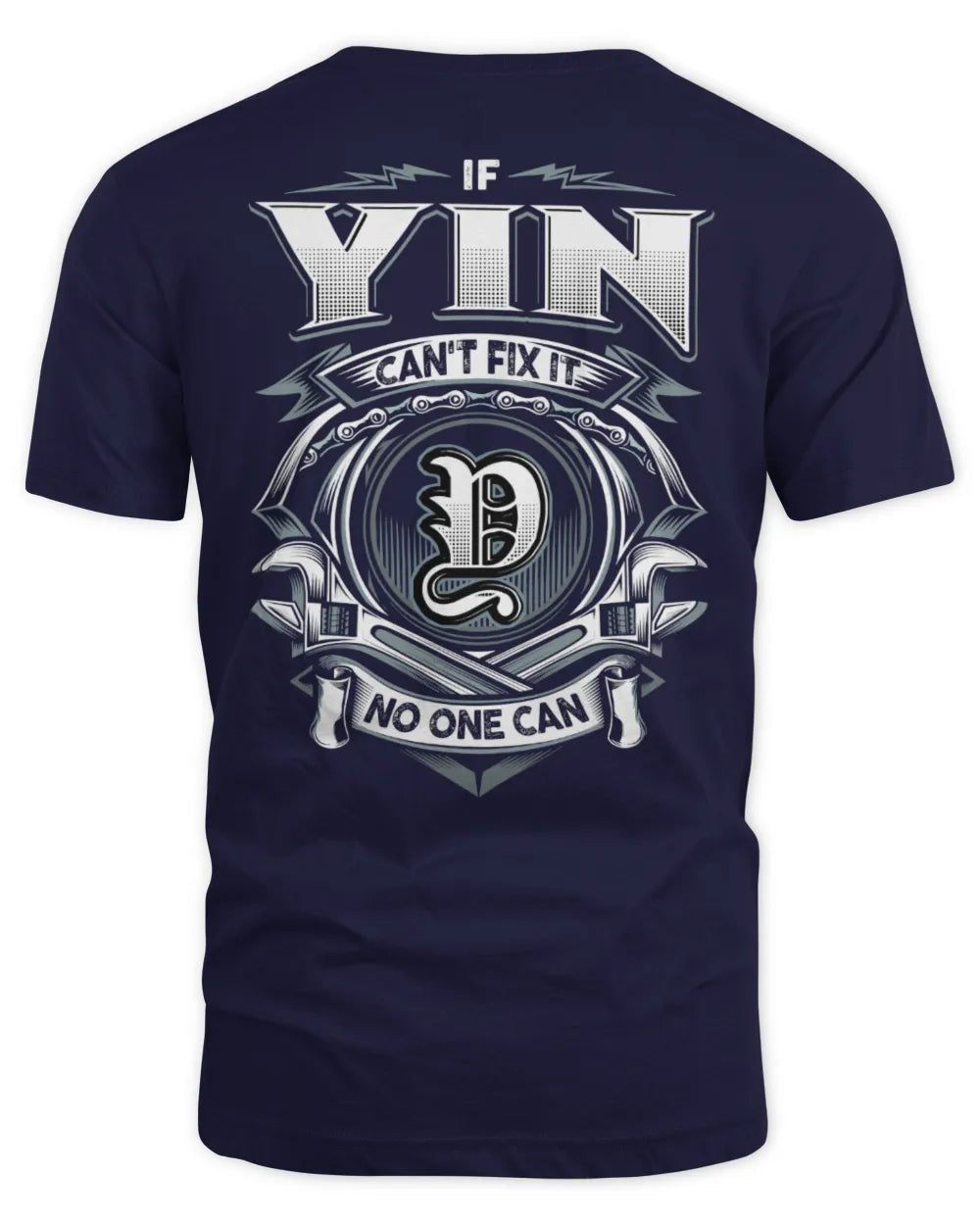 YIN AP81-K4-626 - Personalized Ahmed Quote Apparel “If Ahmed Can't Fix It, No One Can” - Unisex Standard T-Shirt - Navy