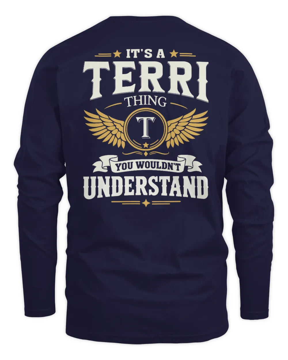 TERRI KT06-M008 It’s a [NAME] Thing – You Wouldn’t Understand | Personalized Vintage T-Shirt - Men's Long Sleeved T-Shirt - Navy