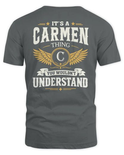 CARMEN KT06-M008 It’s a [NAME] Thing – You Wouldn’t Understand | Personalized Vintage T-Shirt - Unisex Standard T-Shirt - Charcoal