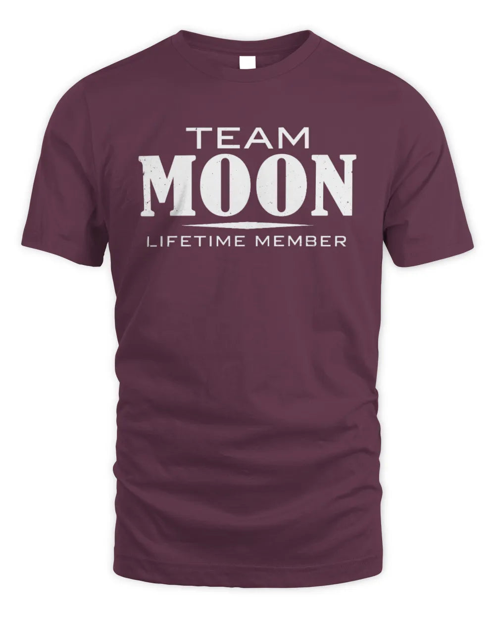 MOON BL62-K4-128 - Personalized “Team NAME Lifetime Member” - Unisex Standard T-Shirt - Maroon