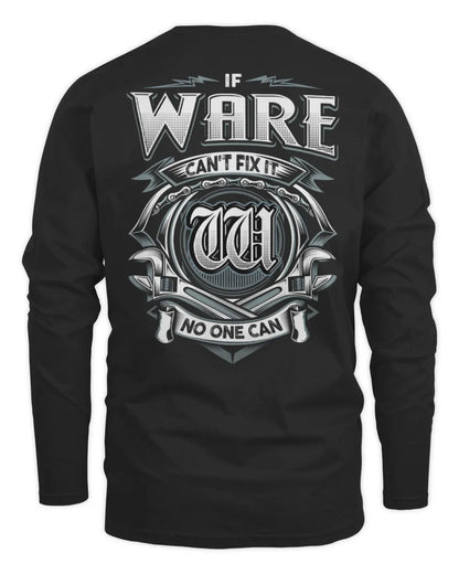 WARE AP81-K4-626 - Personalized Ahmed Quote Apparel “If Ahmed Can't Fix It, No One Can” - Men's Long Sleeved T-Shirt - Black