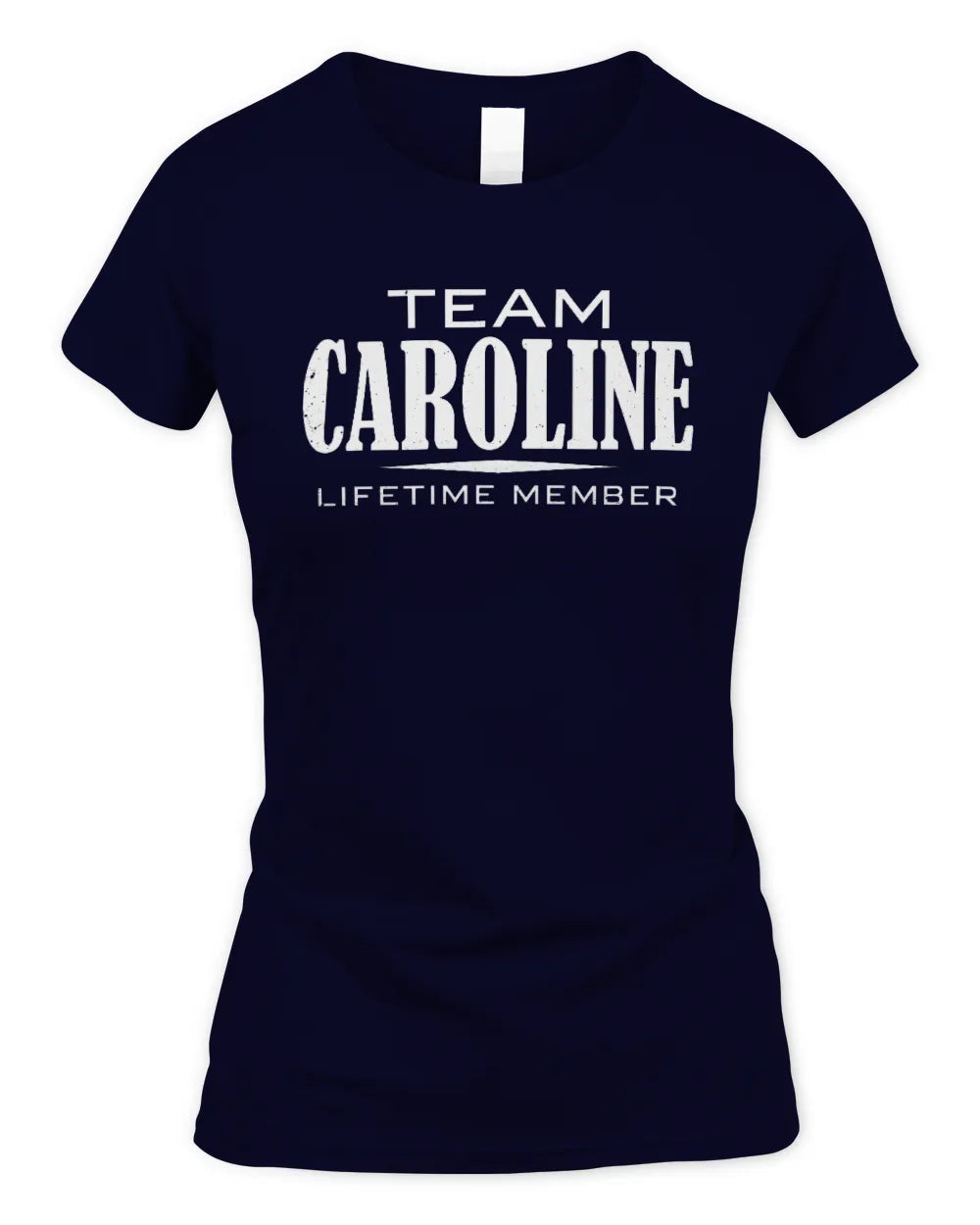 CAROLINE BL62-K4-128 - Personalized “Team NAME Lifetime Member” - Women's Standard T-Shirt - Navy