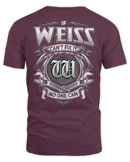WEISS AP81-K4-626 - Personalized Ahmed Quote Apparel “If Ahmed Can't Fix It, No One Can” - Unisex Standard T-Shirt - Maroon
