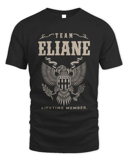 ELIANE TP06-K82 – Personalized Classic Style Apparel “Team NAME Lifetime Member” - Unisex Standard T-Shirt - Black