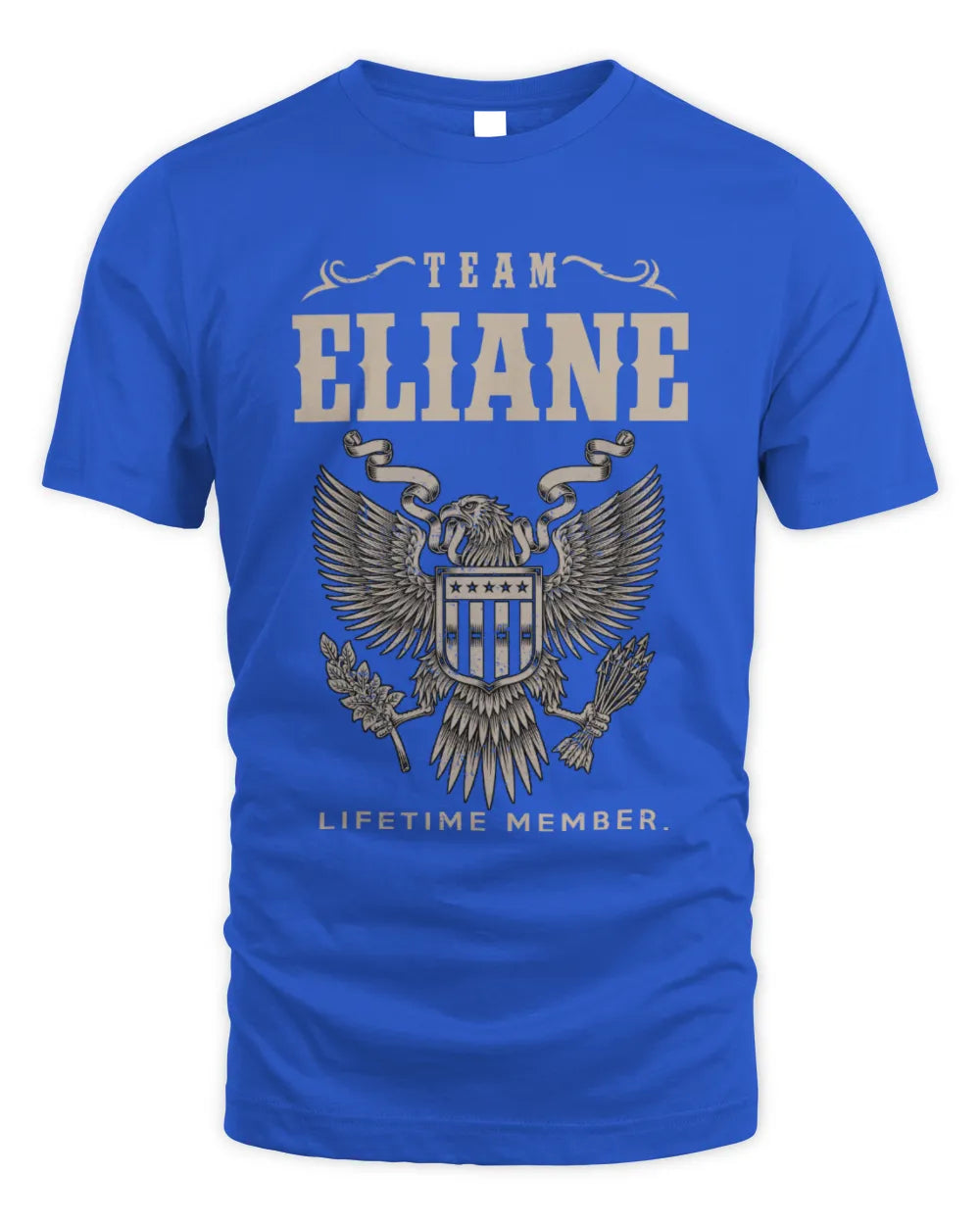 ELIANE TP06-K82 – Personalized Classic Style Apparel “Team NAME Lifetime Member” - Unisex Standard T-Shirt - Royal