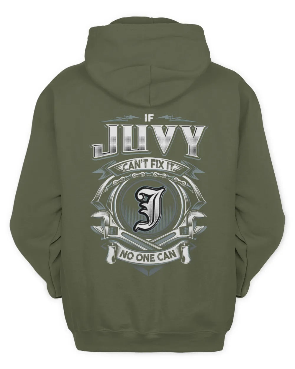 JUVY AP81-K4-626 - Personalized Ahmed Quote Apparel “If Ahmed Can't Fix It, No One Can” - Unisex Hoodie - Military Green