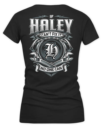 HALEY AP81-K4-626 - Personalized Ahmed Quote Apparel “If Ahmed Can't Fix It, No One Can” - Women's V-Neck T-Shirt - Black
