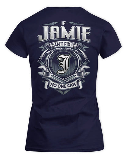 JAMIE AP81-K4-626 - Personalized Ahmed Quote Apparel “If Ahmed Can't Fix It, No One Can” - Women's Standard T-Shirt - Navy