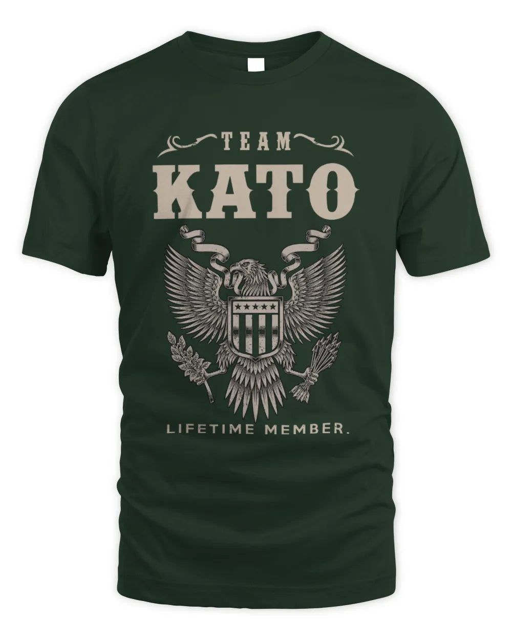 KATO TP06-K82 – Personalized Classic Style Apparel “Team NAME Lifetime Member” - Unisex Standard T-Shirt - Forest Green