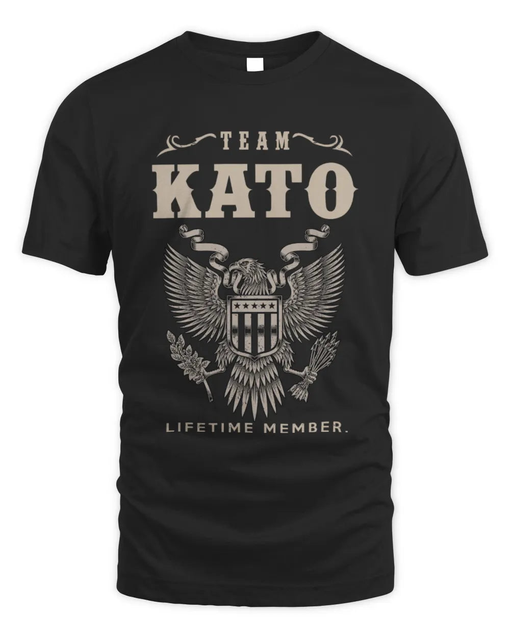 KATO TP06-K82 – Personalized Classic Style Apparel “Team NAME Lifetime Member” - Unisex Standard T-Shirt - Black