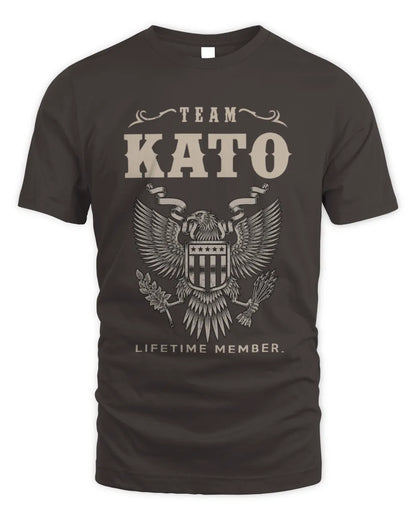 KATO TP06-K82 – Personalized Classic Style Apparel “Team NAME Lifetime Member” - Unisex Standard T-Shirt - Dark Chocolate