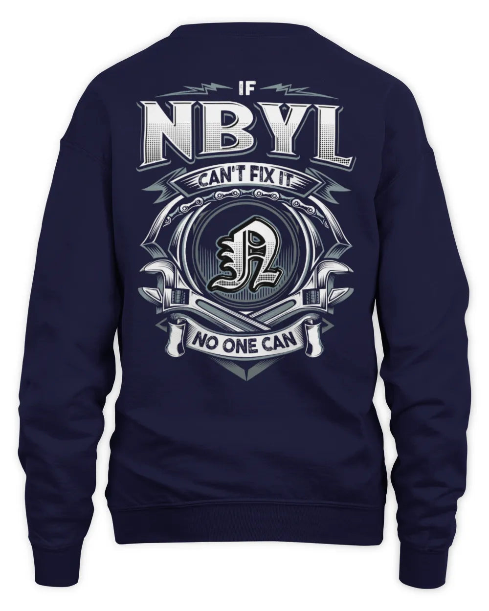 NBYL AP81-K4-626 - Personalized Ahmed Quote Apparel “If Ahmed Can't Fix It, No One Can” - Unisex Sweatshirt - Navy
