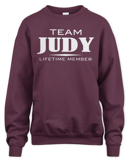 JUDY BL62-K4-128 - Personalized “Team NAME Lifetime Member” - Unisex Sweatshirt - Maroon