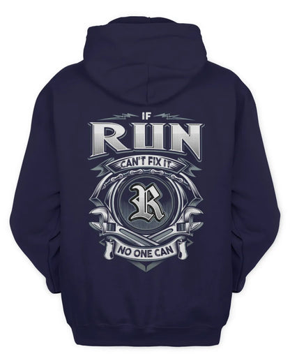RUN AP81-K4-626 - Personalized Ahmed Quote Apparel “If Ahmed Can't Fix It, No One Can” - Unisex Hoodie - Navy