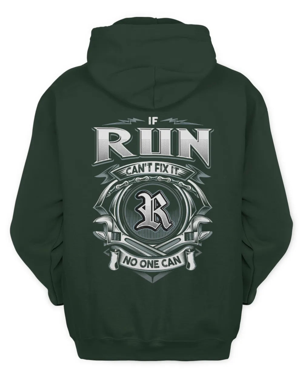 RUN AP81-K4-626 - Personalized Ahmed Quote Apparel “If Ahmed Can't Fix It, No One Can” - Unisex Hoodie - Forest Green