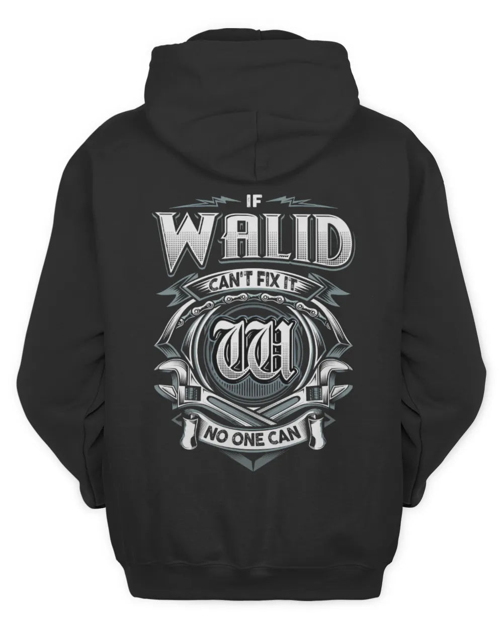 WALID AP81-K4-626 - Personalized Ahmed Quote Apparel “If Ahmed Can't Fix It, No One Can” - Unisex Hoodie - Black