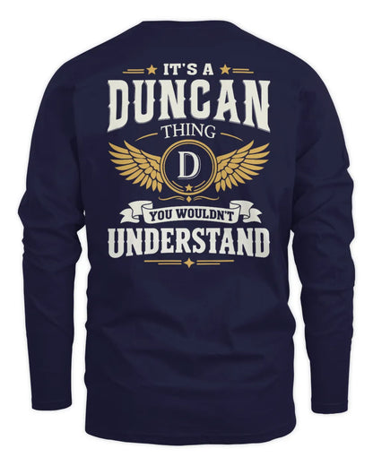 DUNCAN KT06-M008 It’s a [NAME] Thing – You Wouldn’t Understand | Personalized Vintage T-Shirt - Men's Long Sleeved T-Shirt - Navy