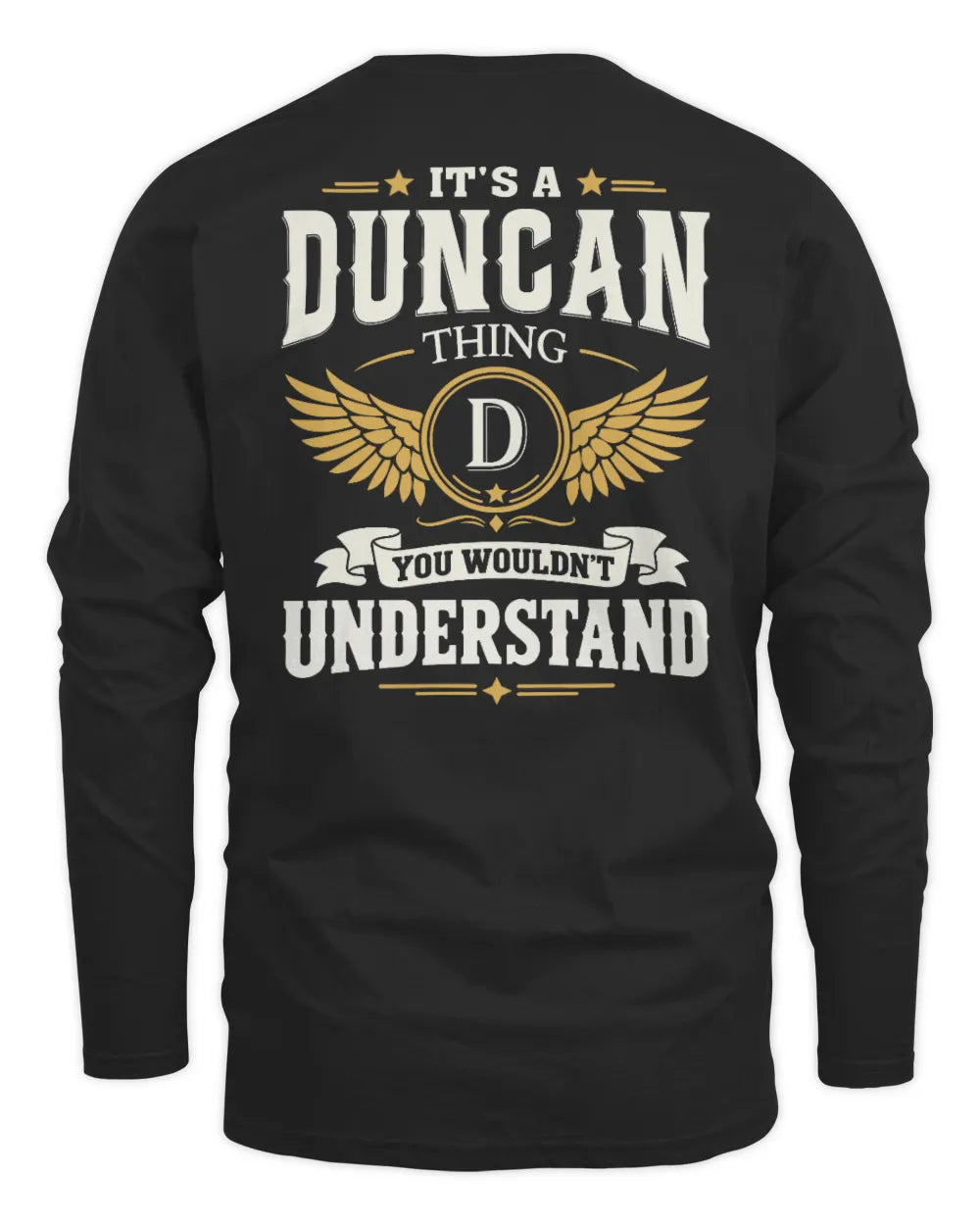 DUNCAN KT06-M008 It’s a [NAME] Thing – You Wouldn’t Understand | Personalized Vintage T-Shirt - Men's Long Sleeved T-Shirt - Black
