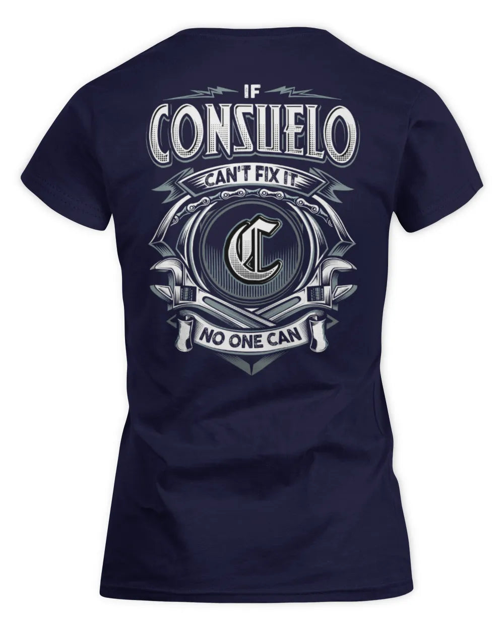 CONSUELO AP81-K4-626 - Personalized Ahmed Quote Apparel “If Ahmed Can't Fix It, No One Can” - Women's Standard T-Shirt - Navy