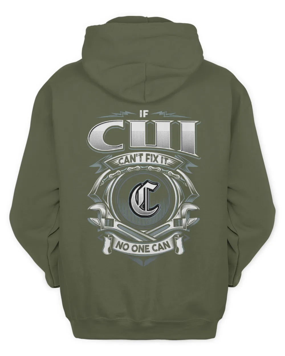 CUI AP81-K4-626 - Personalized Ahmed Quote Apparel “If Ahmed Can't Fix It, No One Can” - Unisex Hoodie - Military Green
