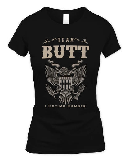 BUTT TP06-K82 – Personalized Classic Style Apparel “Team NAME Lifetime Member” - Women's Standard T-Shirt - Black